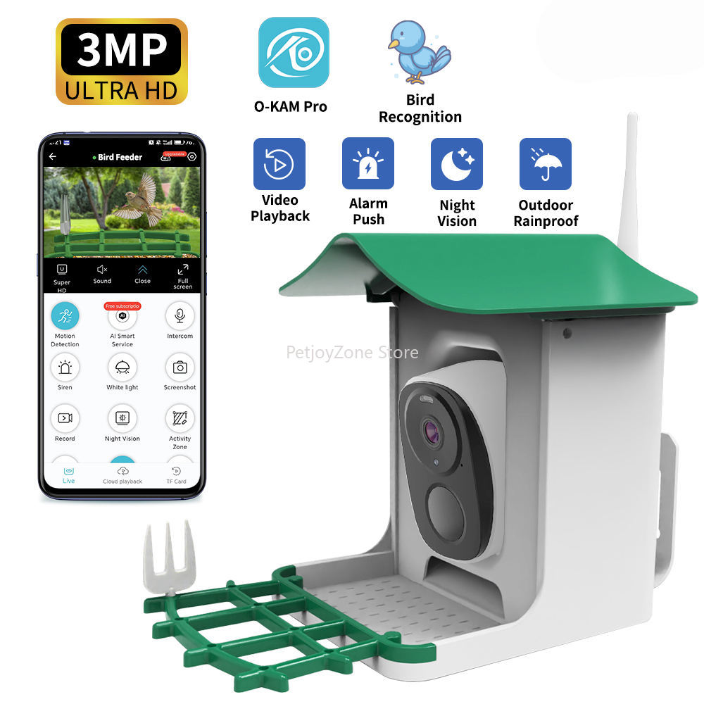 Smart Bird Feeder Camera - Kamera Pengumpan Burung Pintar Tenaga Surya