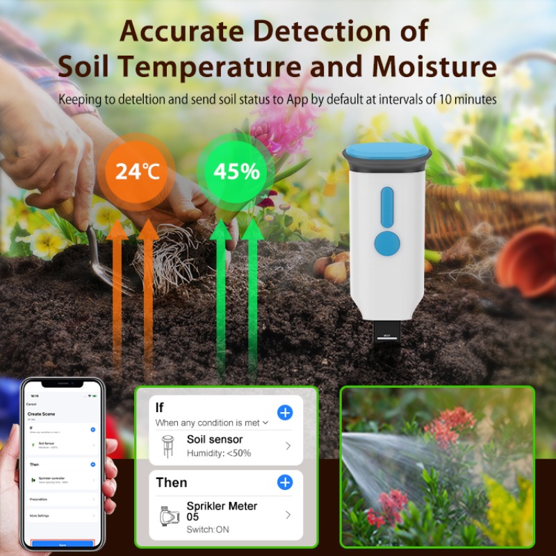 Smart Garden Irrigation - Tuya Smart Bluetooth WIFI Penguji Tanah