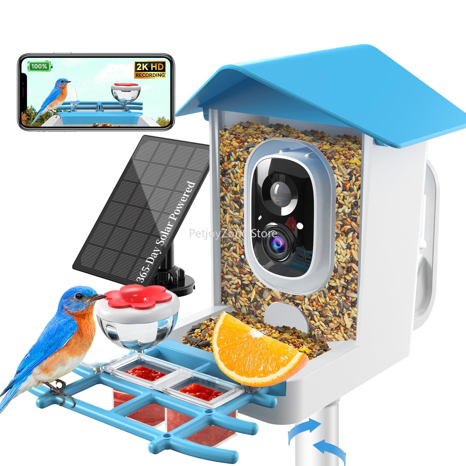 Smart Bird Feeder Camera - Kamera Pengumpan Burung Pintar 2K Siaran