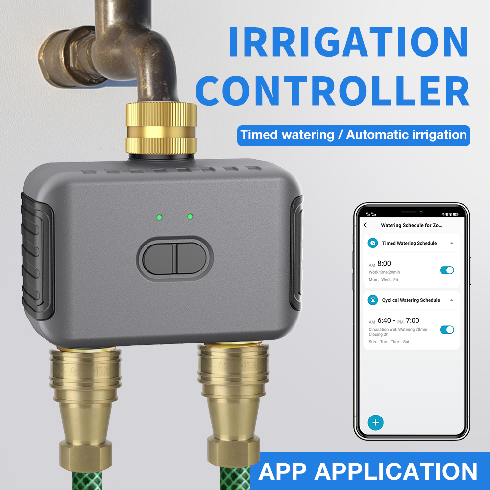 Smart Garden Irrigation - Tuya 2 Zona Pengatur Waktu Penyiraman
