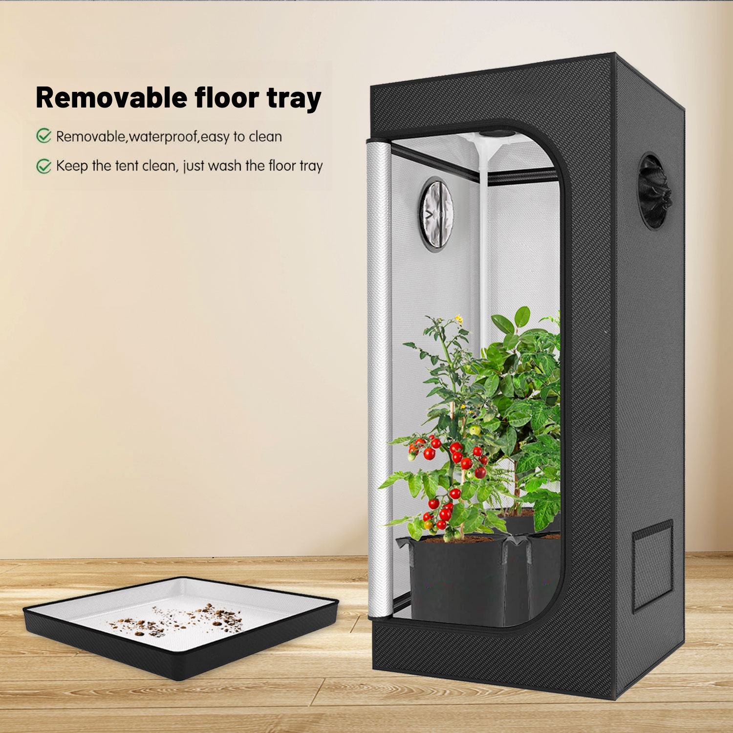 Pabrik Disesuaikan 600d Mylar  - Grow Tent Complete Kit ulasan dan harga
