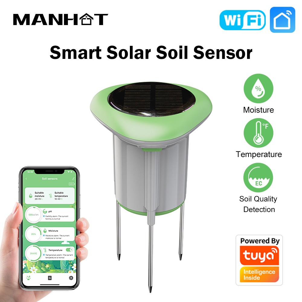 MANHOT WiFi Smart Solar Soil S - Smart Garden Irrigation ulasan dan harga