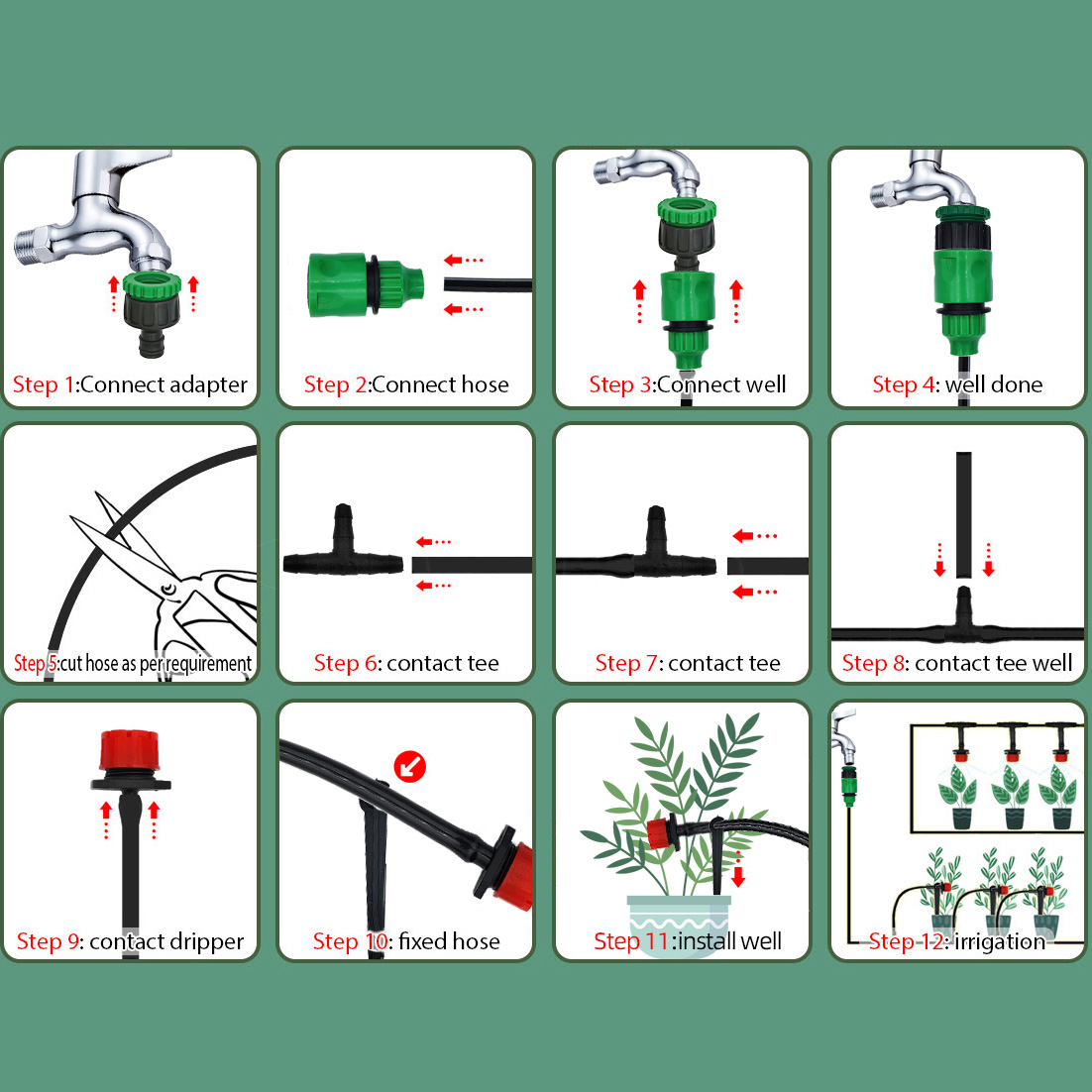 Rumah kaca 15M-30M DIY sistem  - Smart Garden Watering ulasan dan harga