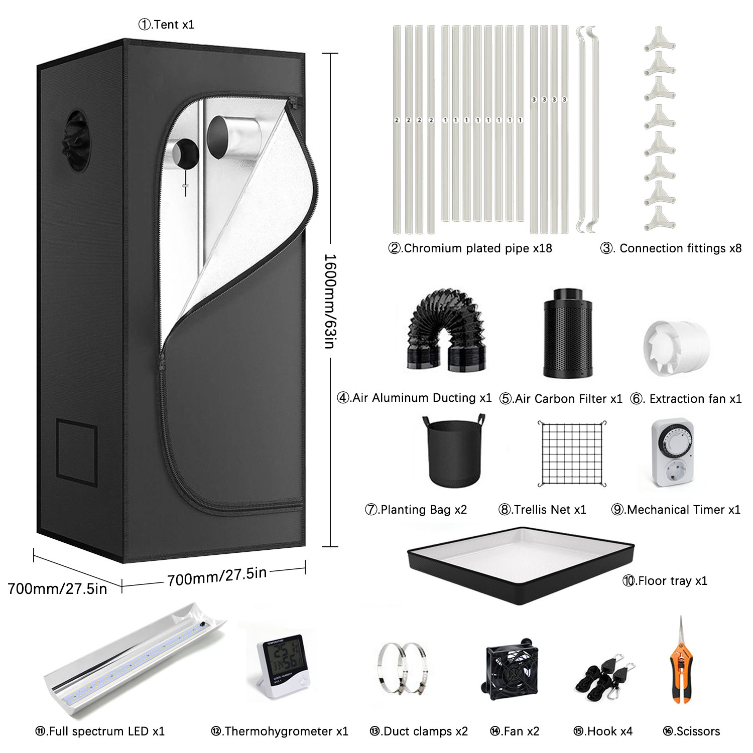 Kit Lengkap Tenda Tumbuh 4x4 L - Grow Tent Complete Kit ulasan dan harga