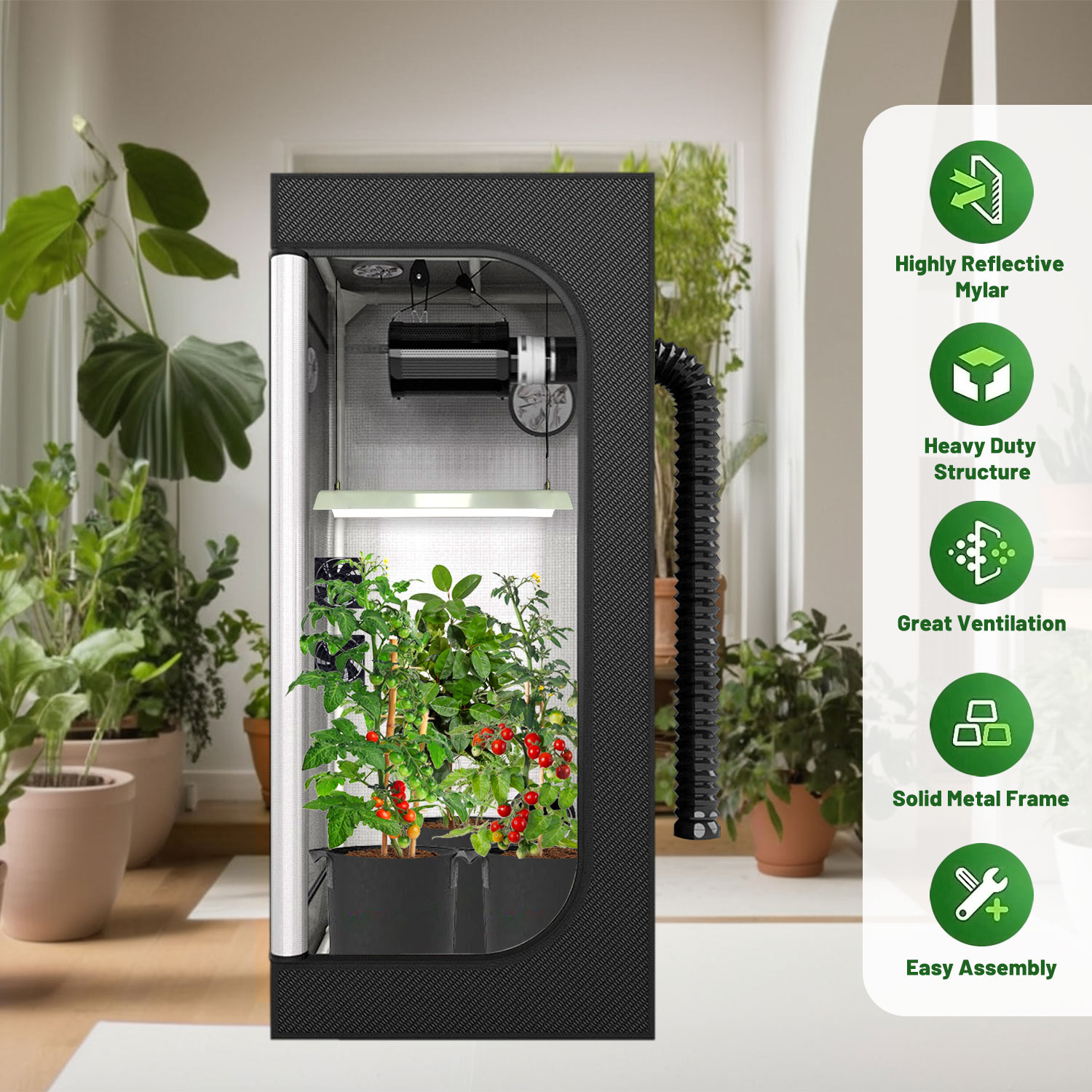 Kit Lengkap Tenda Tumbuh 4x4 L - Grow Tent Complete Kit ulasan dan harga