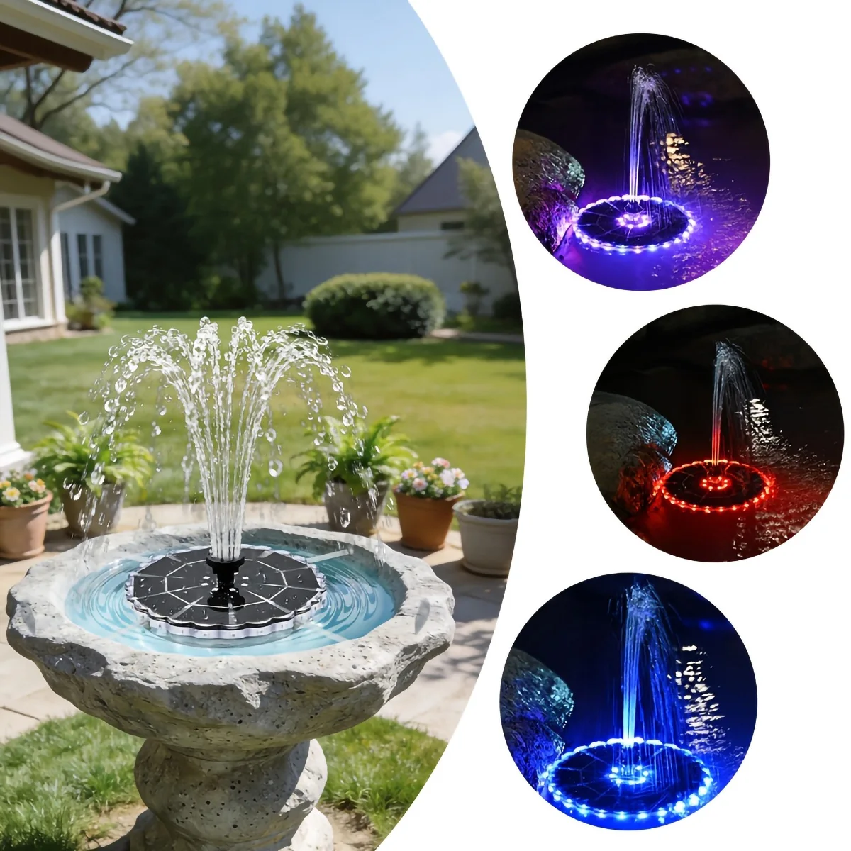 Pompa Air Mancur Tenaga Surya  - Smart Garden Lighting System ulasan dan harga