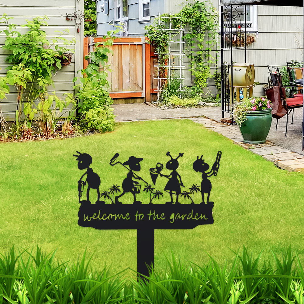 1 buah Patung Semut Logam Rust - Smart Garden Ornaments ulasan dan harga