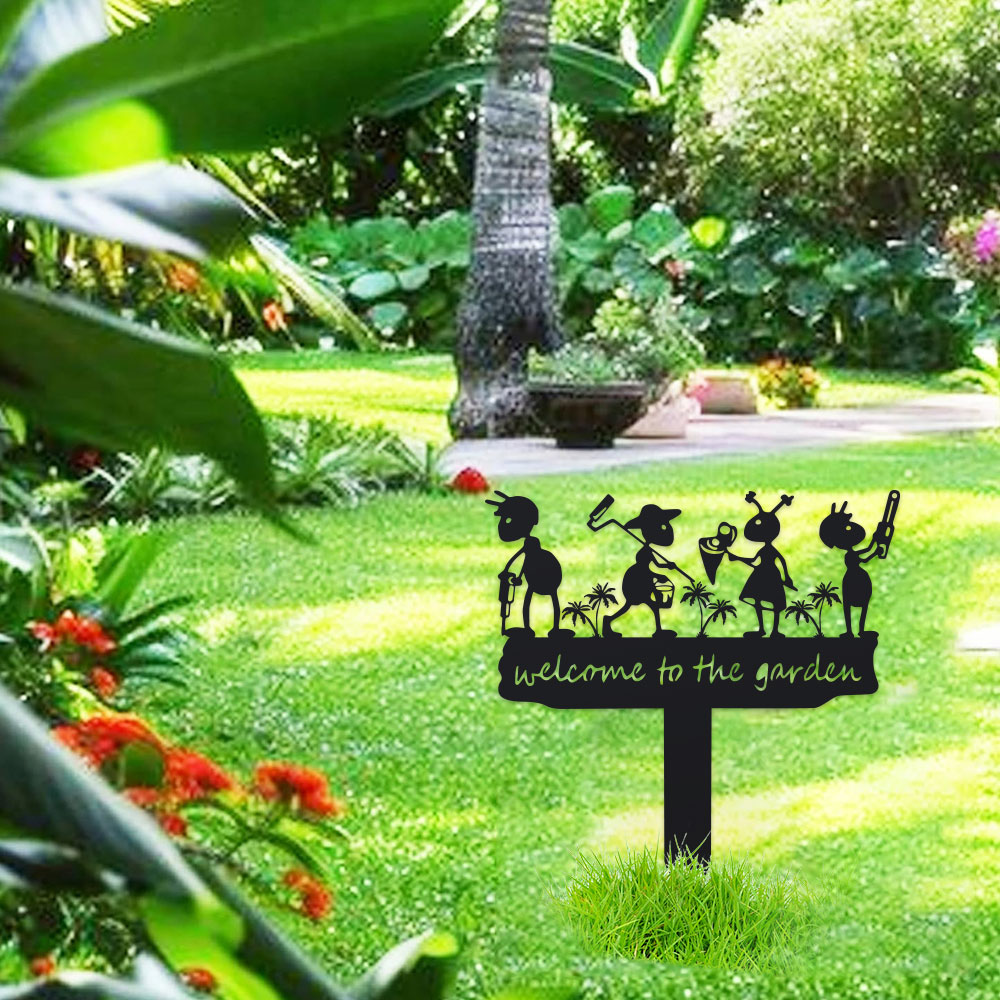 1 buah Patung Semut Logam Rust - Smart Garden Ornaments ulasan dan harga