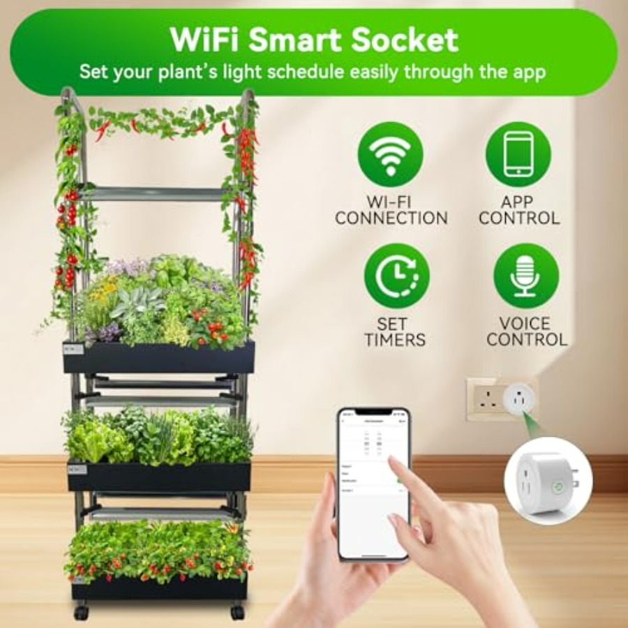 Sistem hidroponik dalam ruanga - Smart Garden Lighting System ulasan dan harga