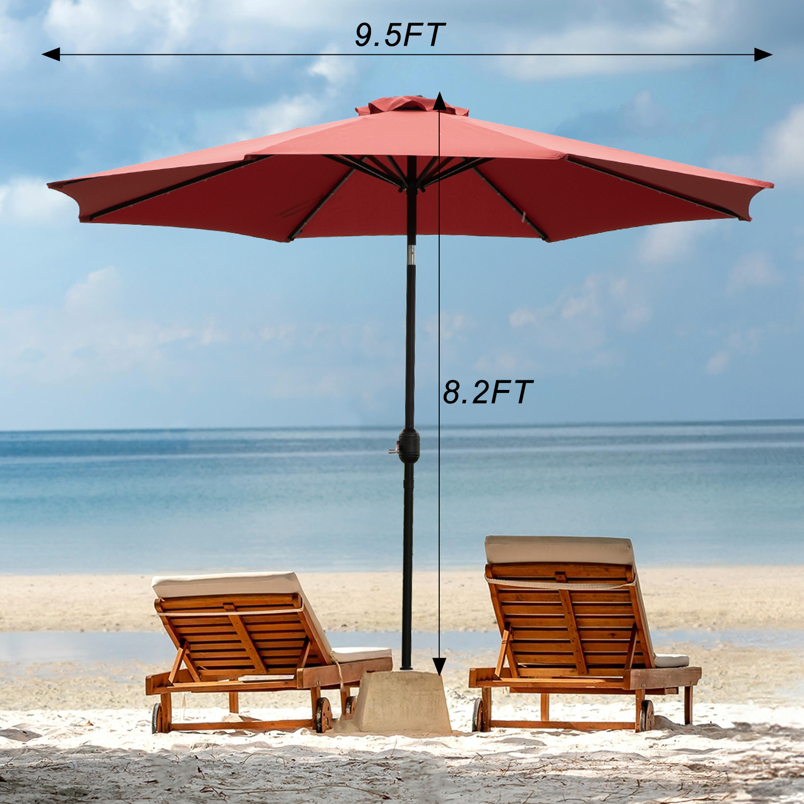 JHK Payung Teras Surya 10 Kaki - Smart Garden Umbrella ulasan dan harga