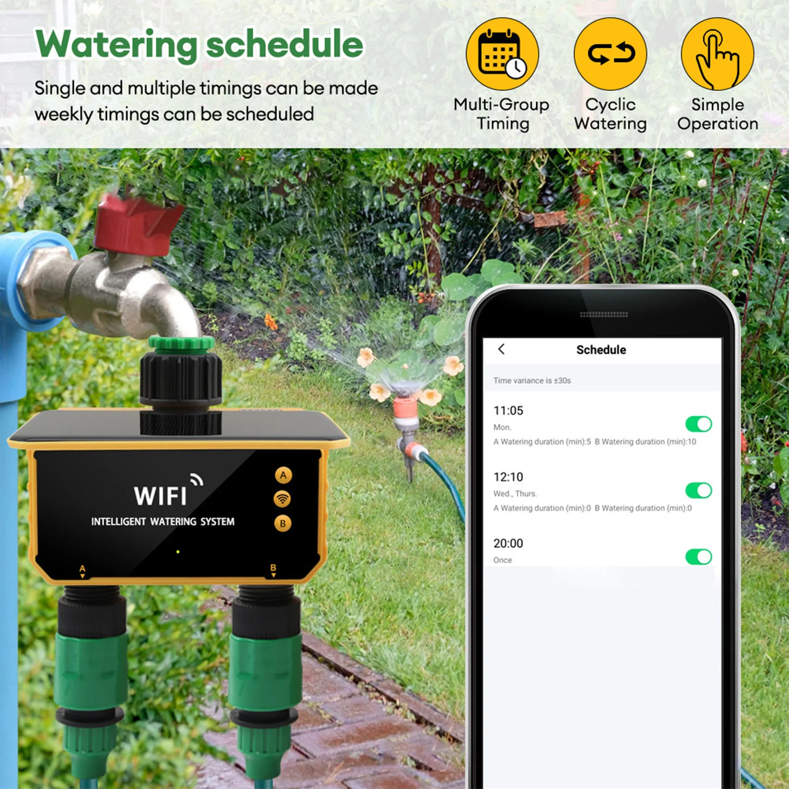 Timer Irigasi Cerdas WiFi Tena - Smart Garden Irrigation ulasan dan harga