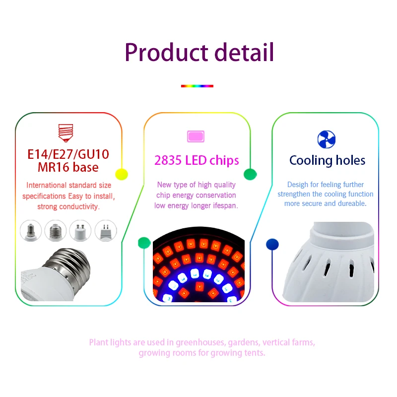 Lampu tumbuh LED E14 E27 MR16  - Smart Garden Umbrella ulasan dan harga