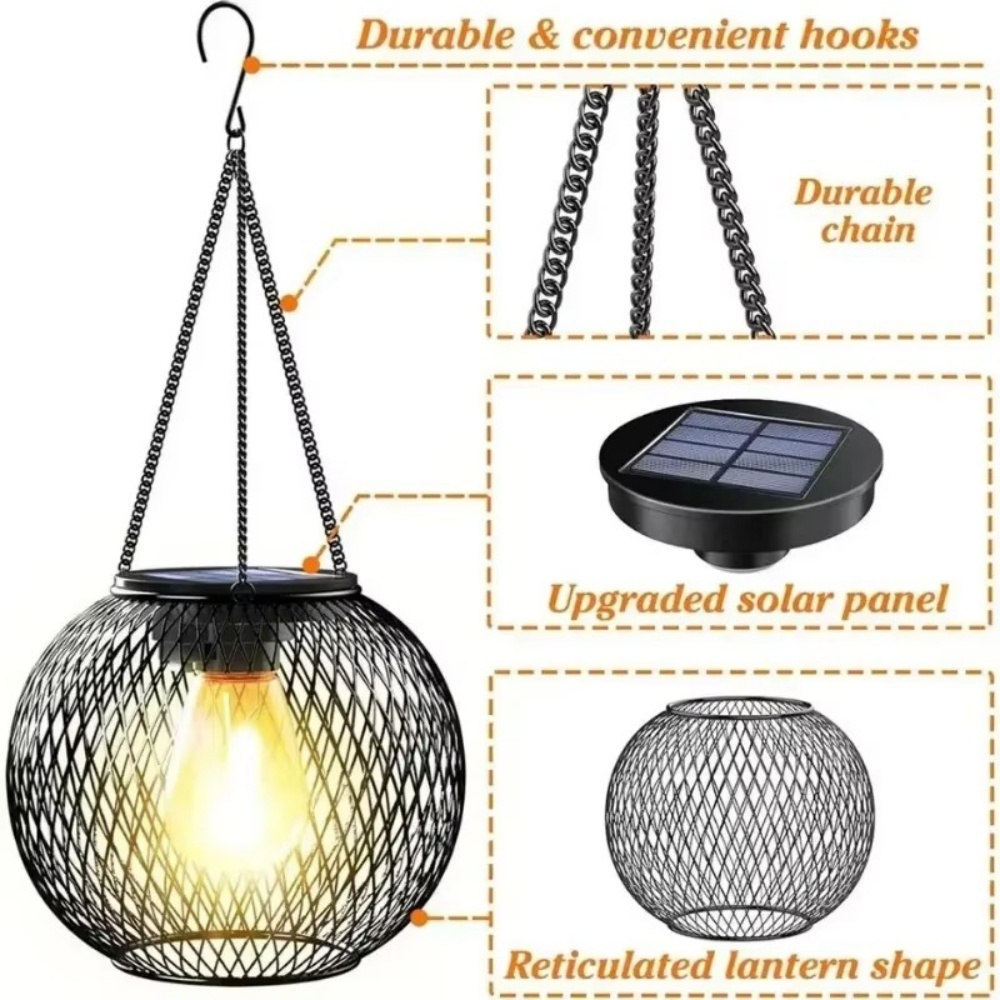 Lentera Surya Seni Besi untuk  - Smart Garden Ornaments ulasan dan harga